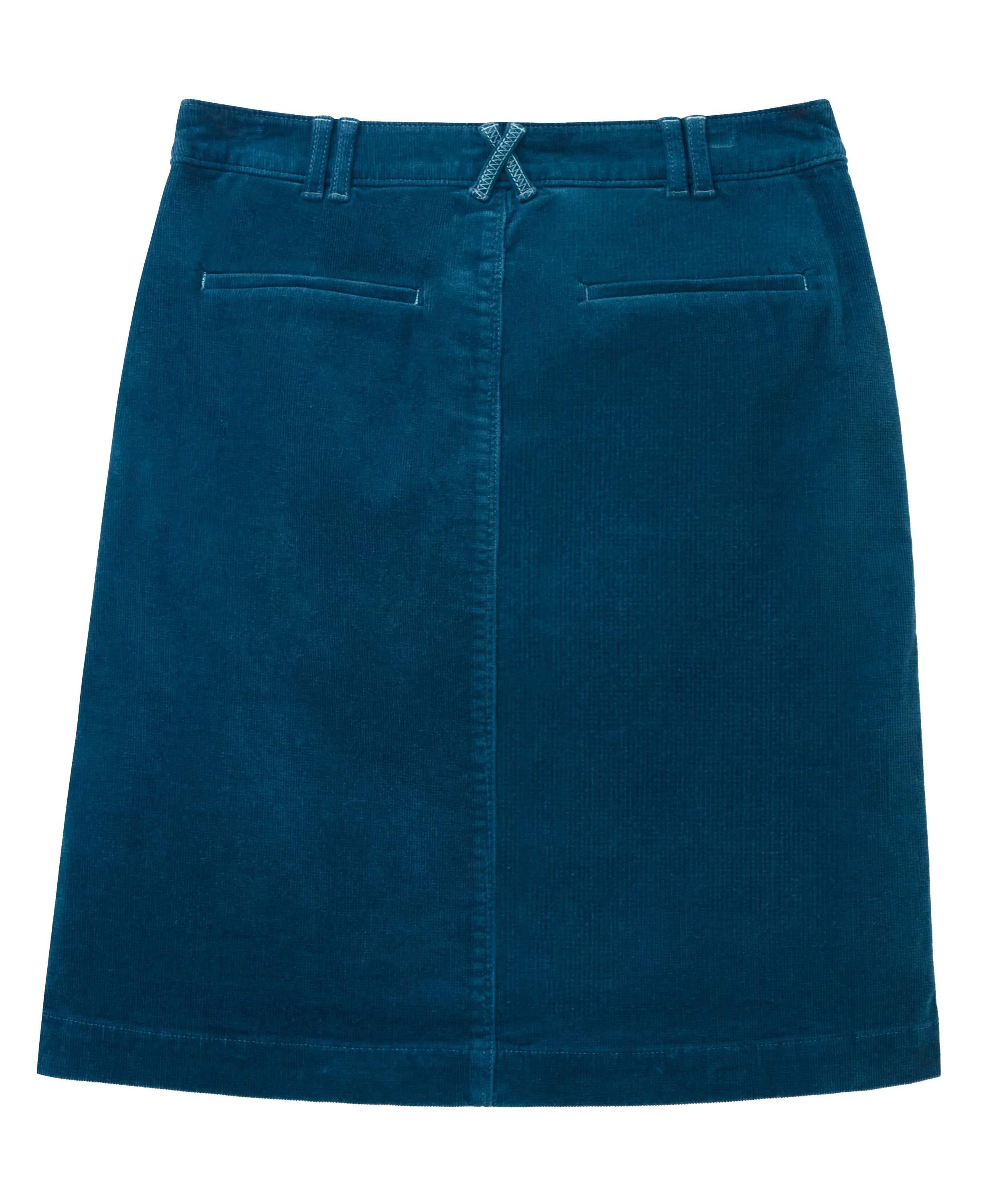 Melody Organic Cord Skirt - Mid Teal - Image 6