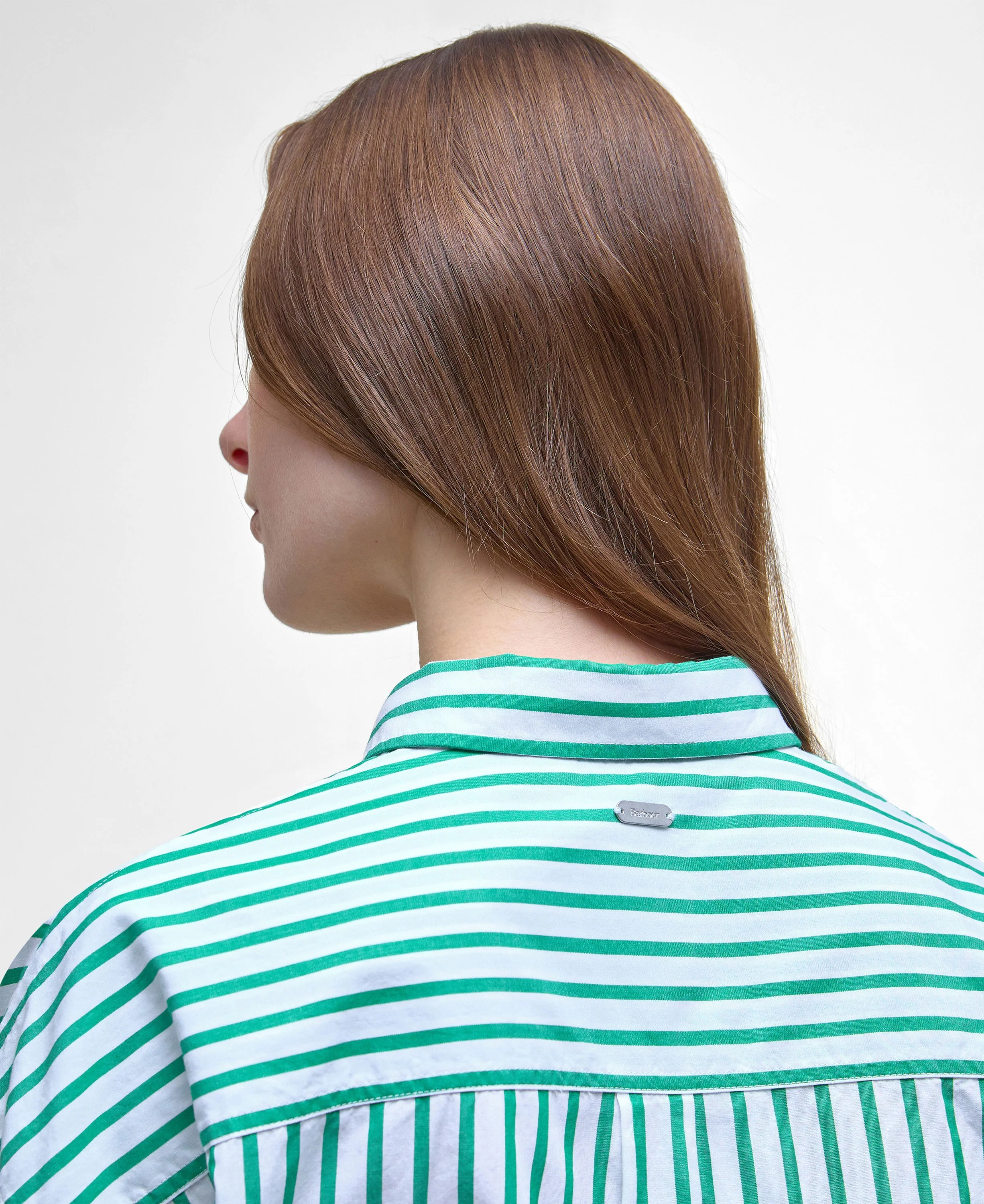 Nicola Shirt - White/Kelly Green - Image 7