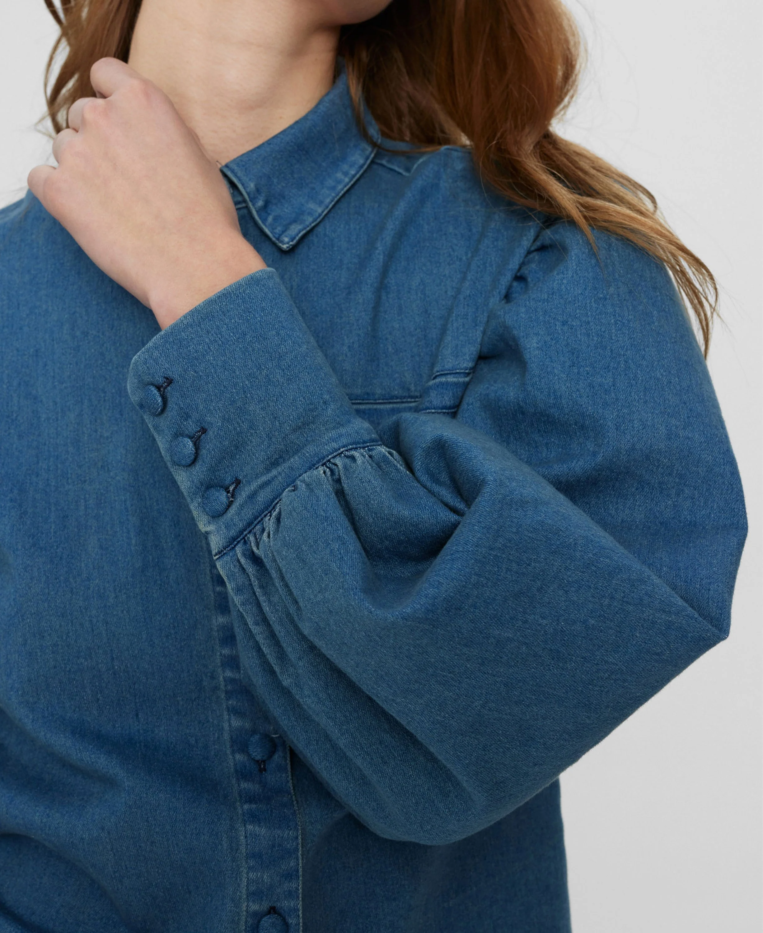 Nucharlise Shirt - Medium Blue Denim - Image 5