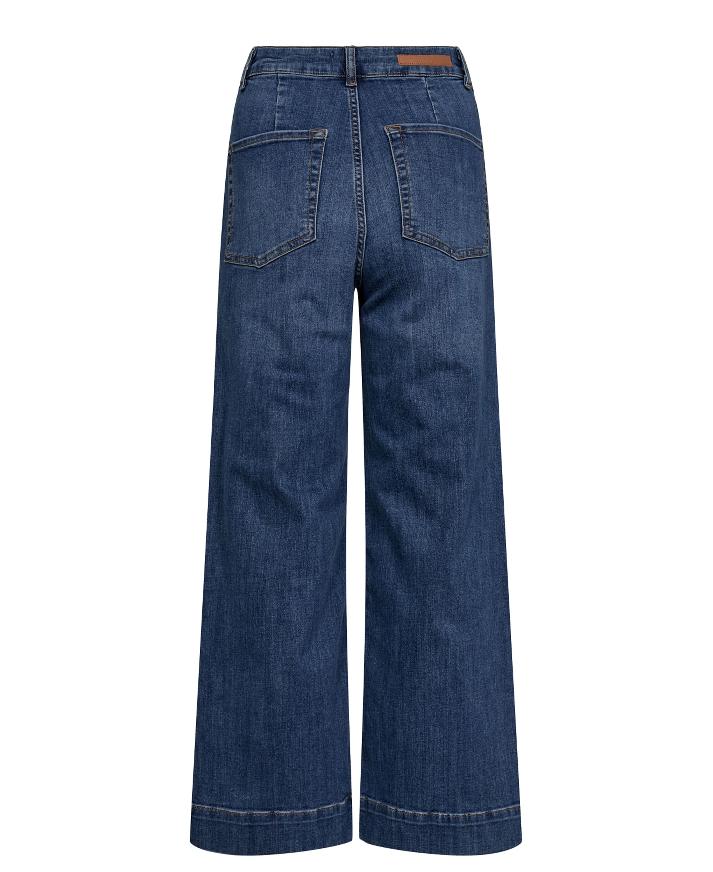 Nuparis High Rise Wide Jeans - Medium Blue Denim - Image 2