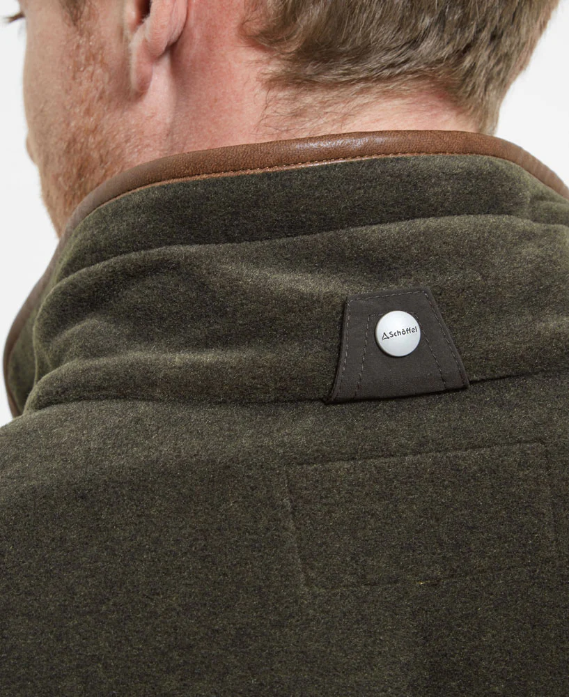 Oakham Fleece Gilet - Dark Olive - Image 5