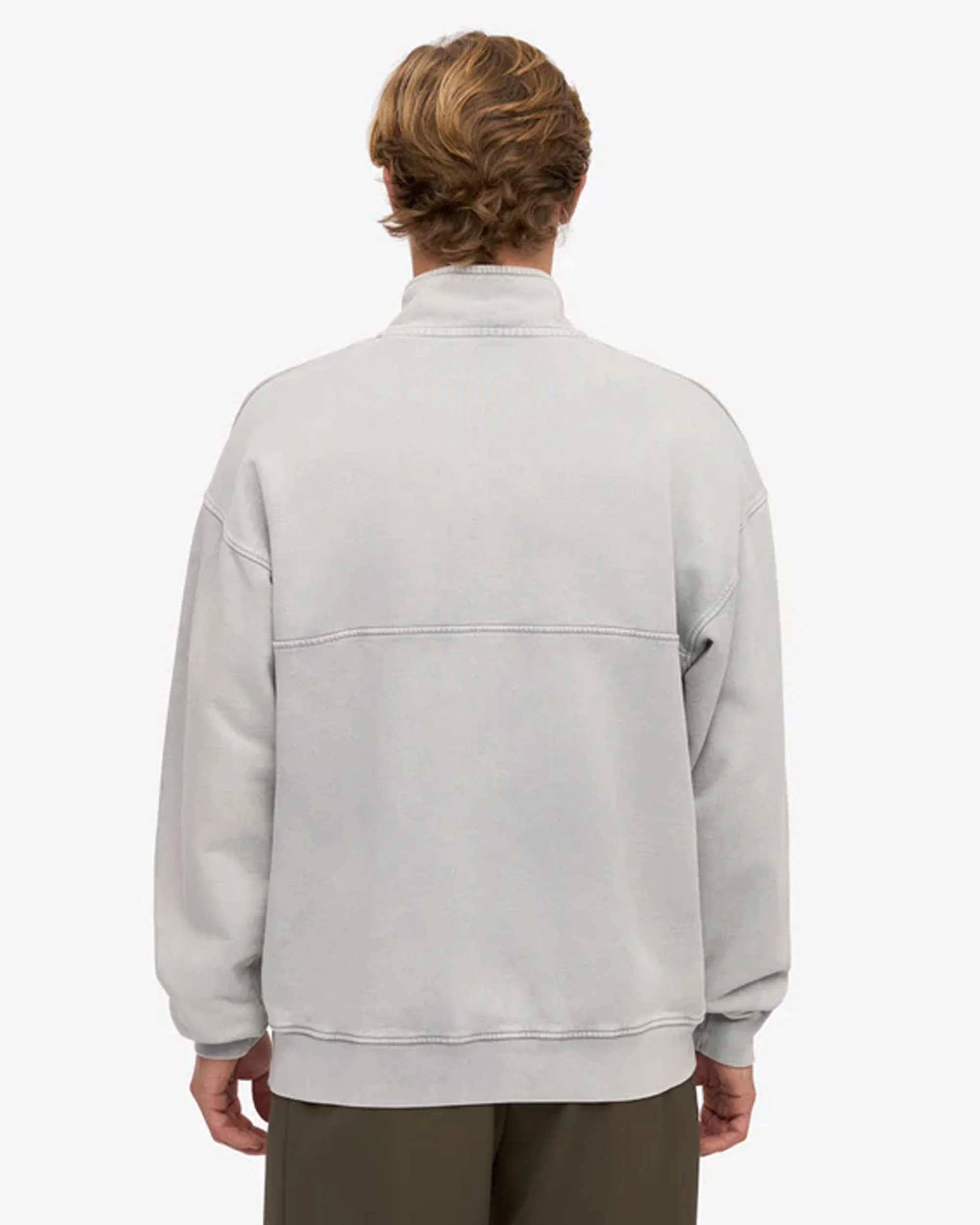 Organic Quarter Zip - Faded Grey - Image 4