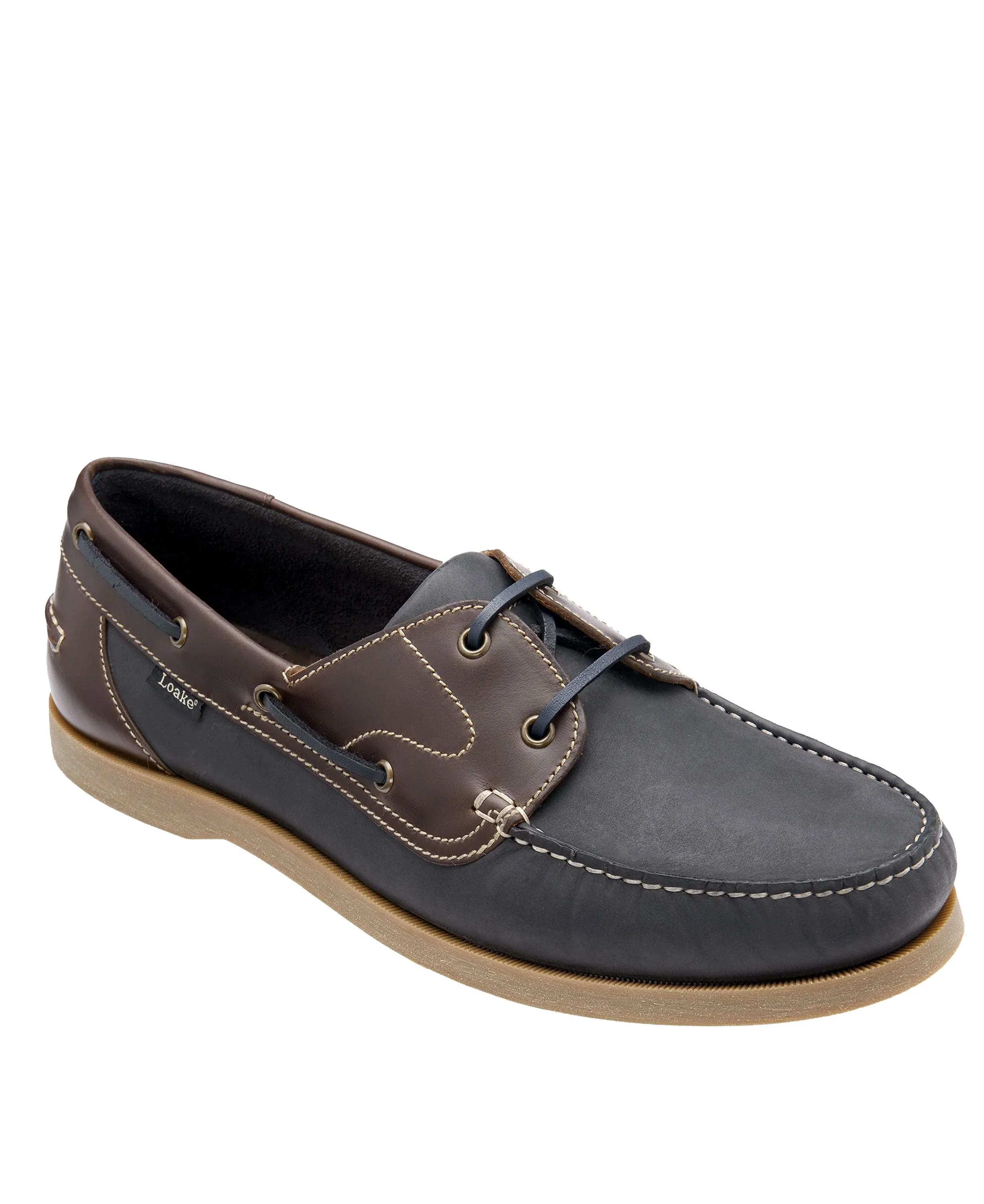Padstow Boat Shoe - Navy / Brown Waxy - Image 2