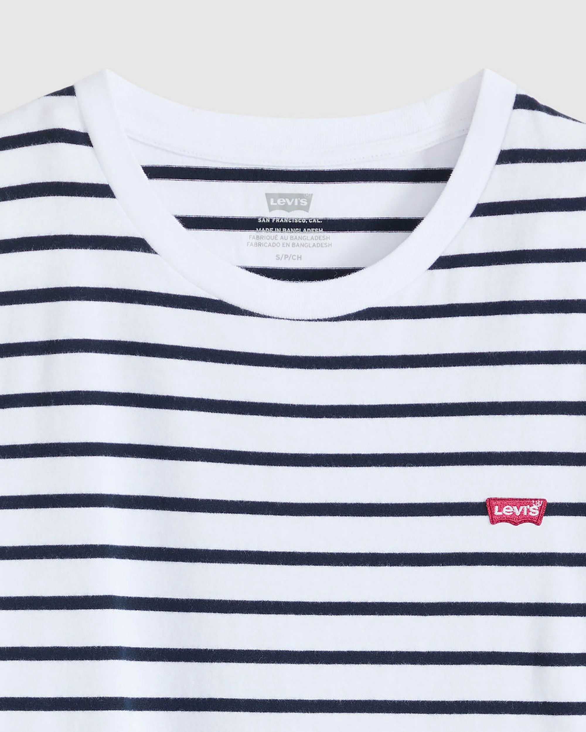 Perfect Tee Emily Stripe - Bright White Navy - Image 6