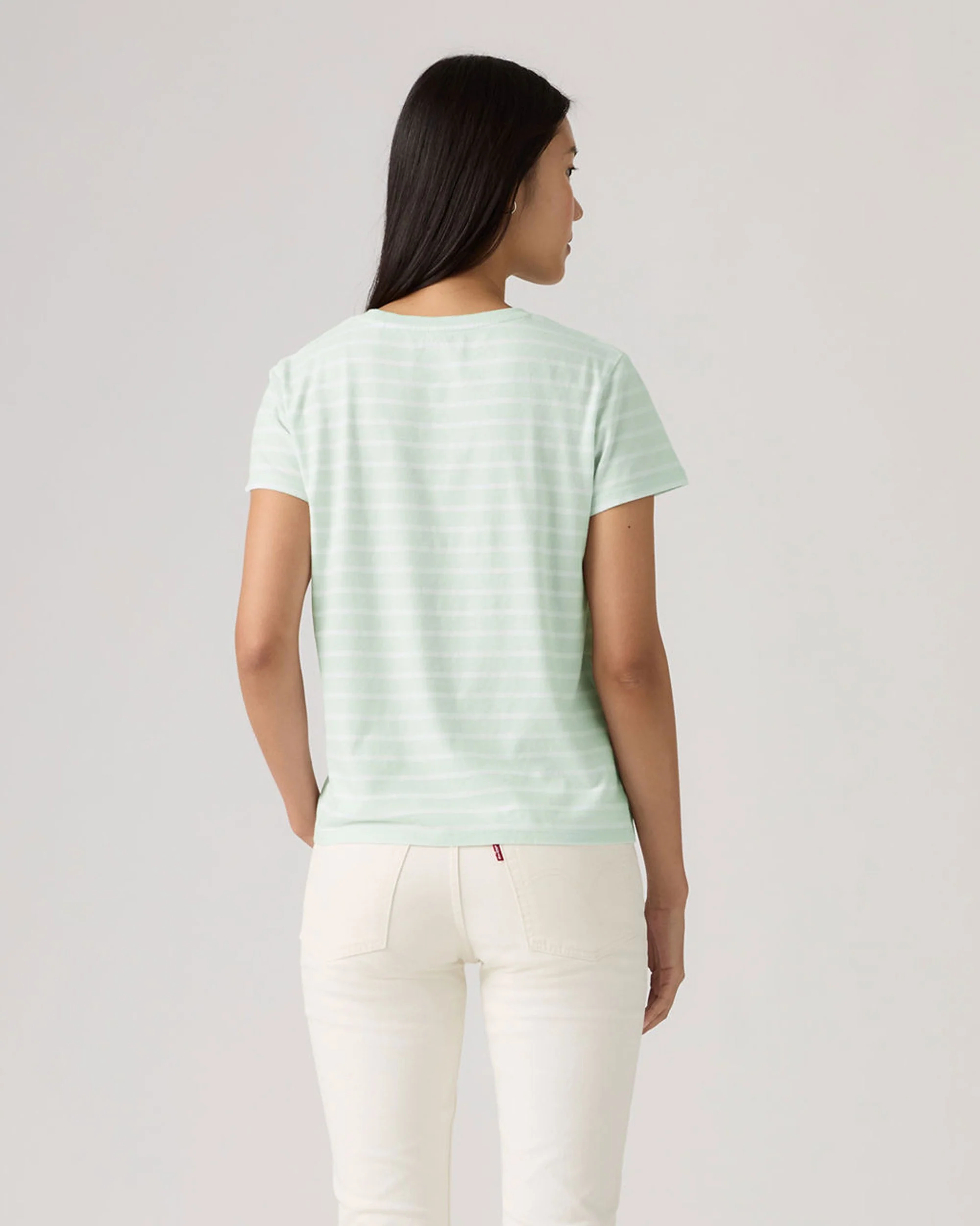 Perfect Tee - Emily Stripe Pale Blue - Image 3