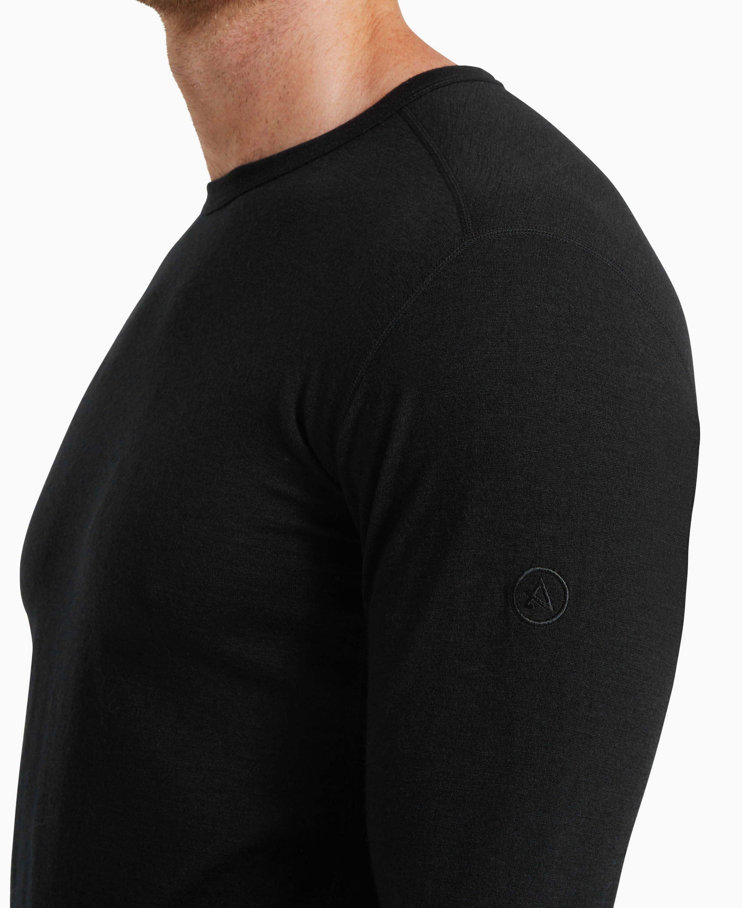 Redstone Long Sleeve Crew Baselayer Mens - Black - Image 3