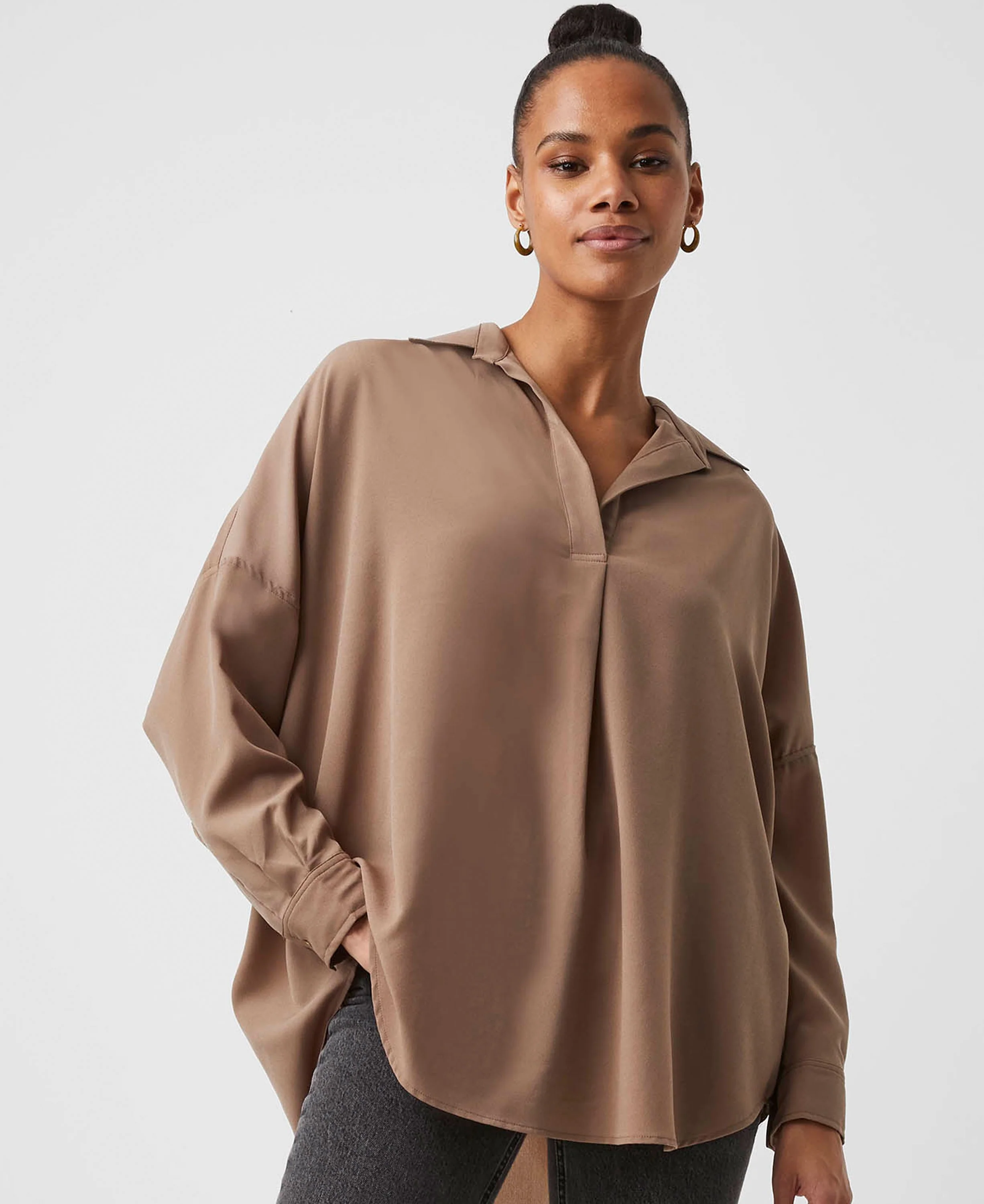 Rhodes Popover Shirt - Mocha Mousse - Image 3
