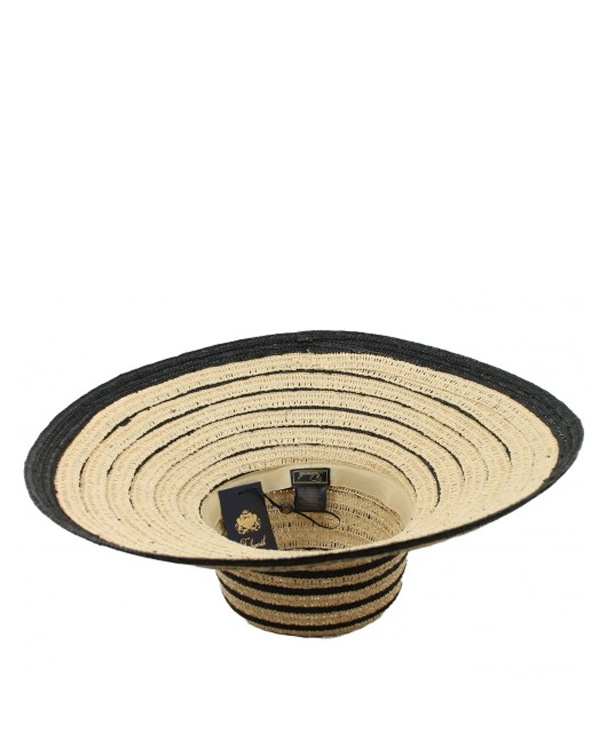 Rousham Wide Brim Sun Hat - Straw/Black - Image 2
