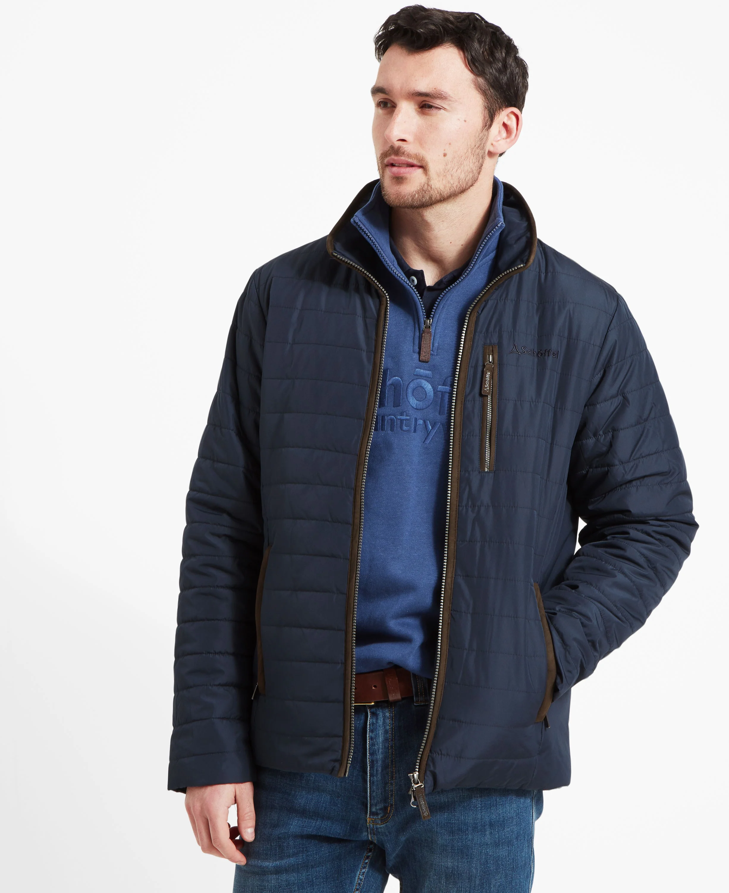 Carron Quilted Jacket - Navy - Image 3