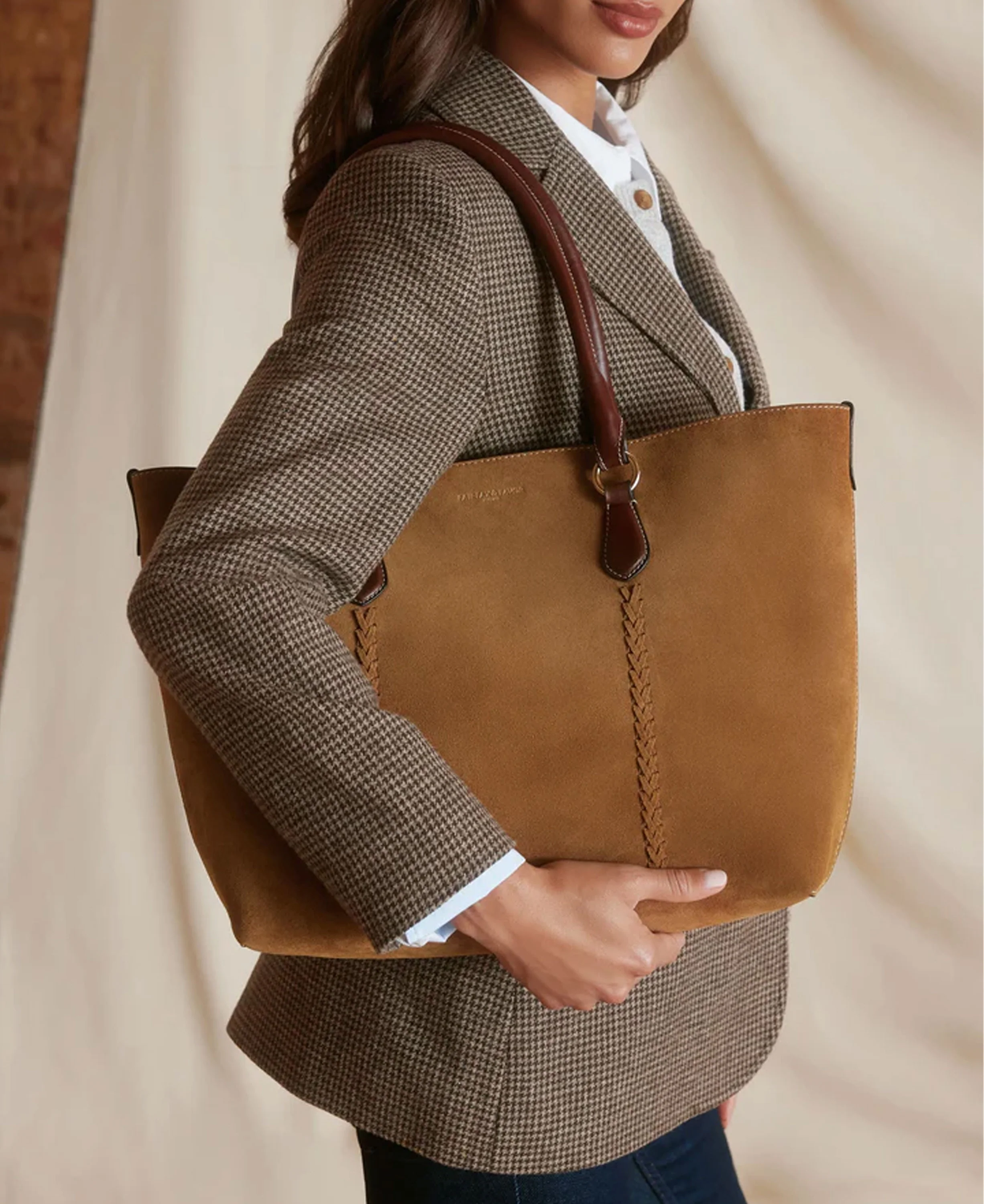 Seville Tote Tan - Tan Suede - Image 2