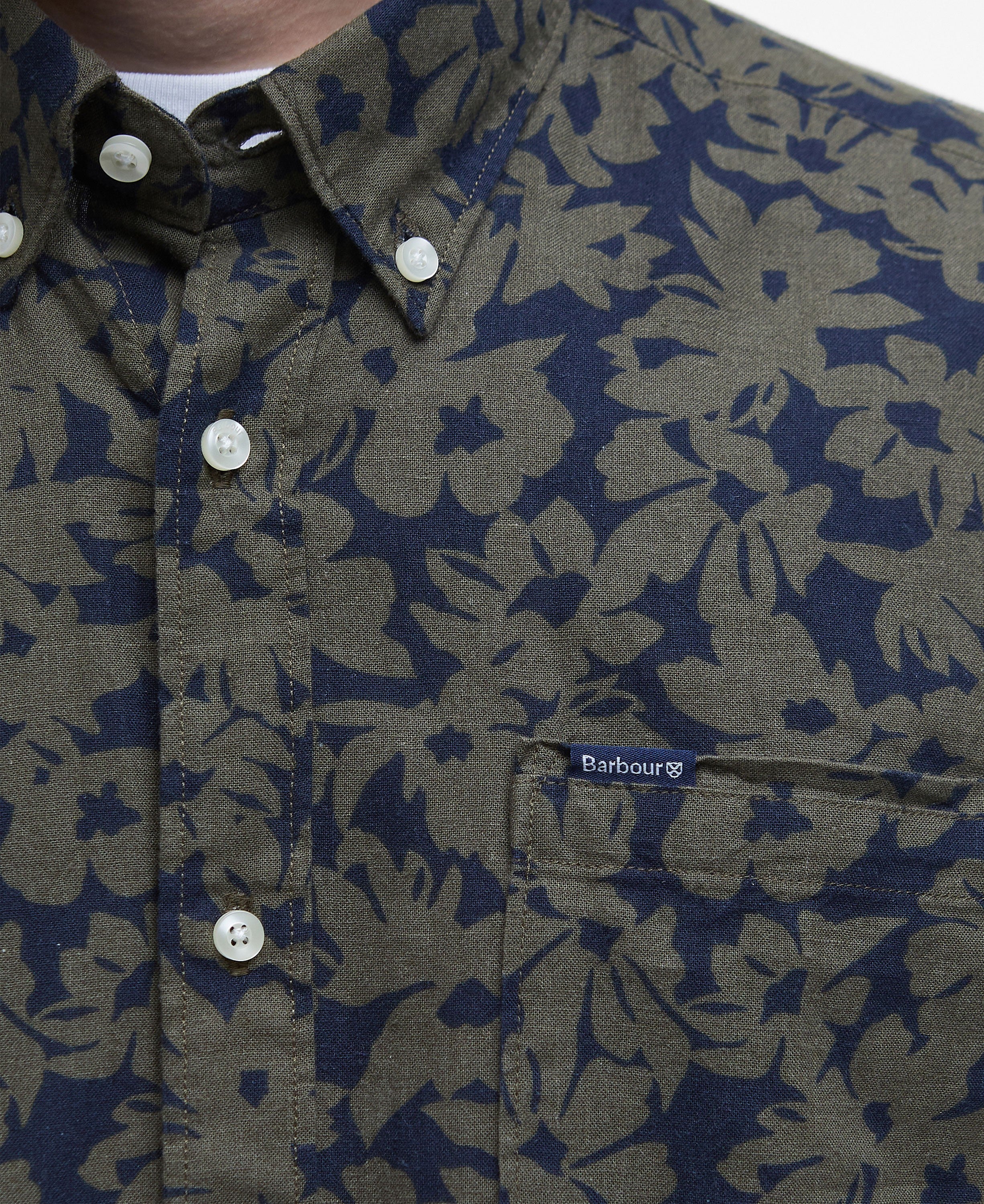 Sidmouth Printed Short Sleeve Shirt - Navy - Image 6