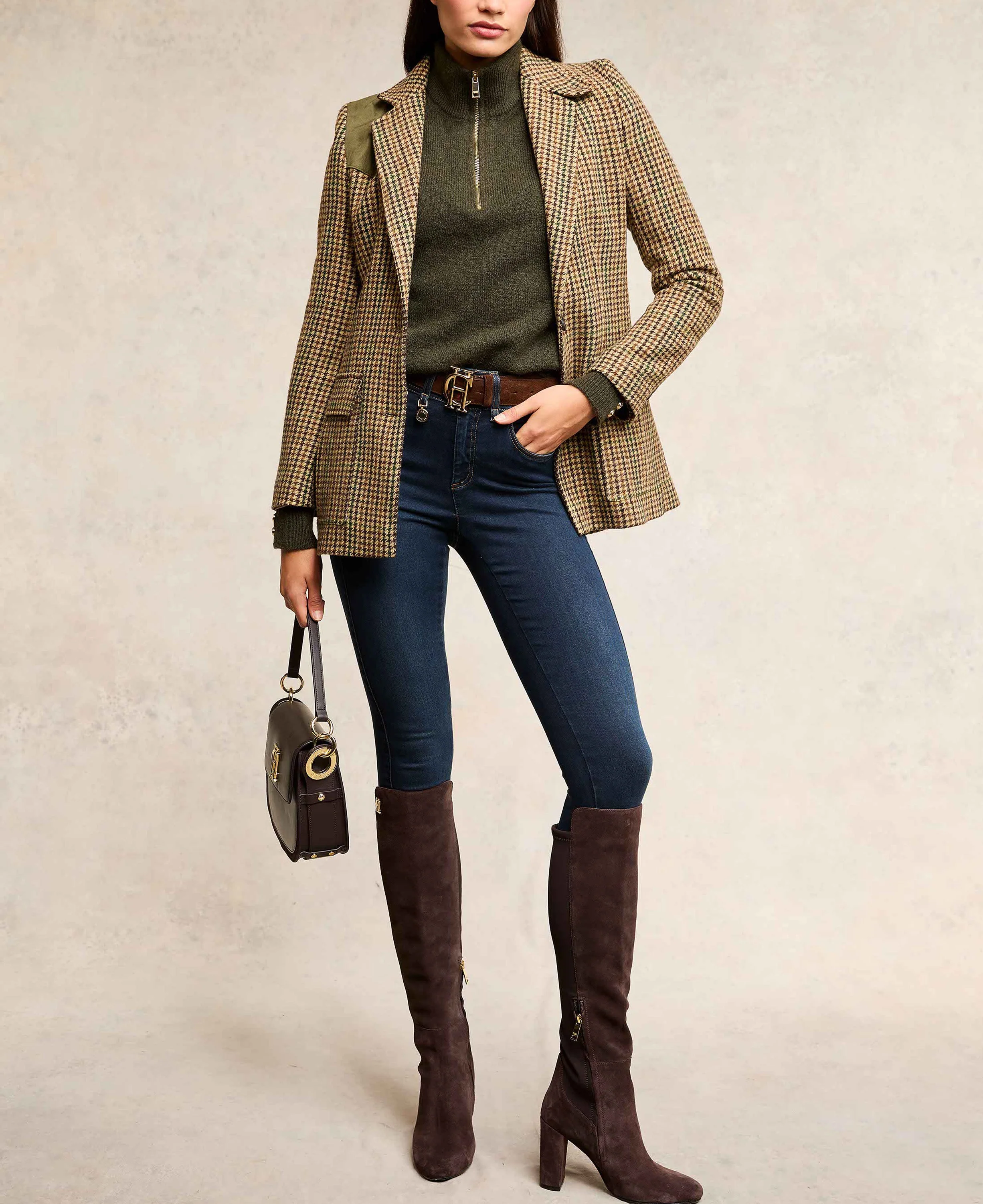 Tori Half Zip Knit - Forest Green - Image 4