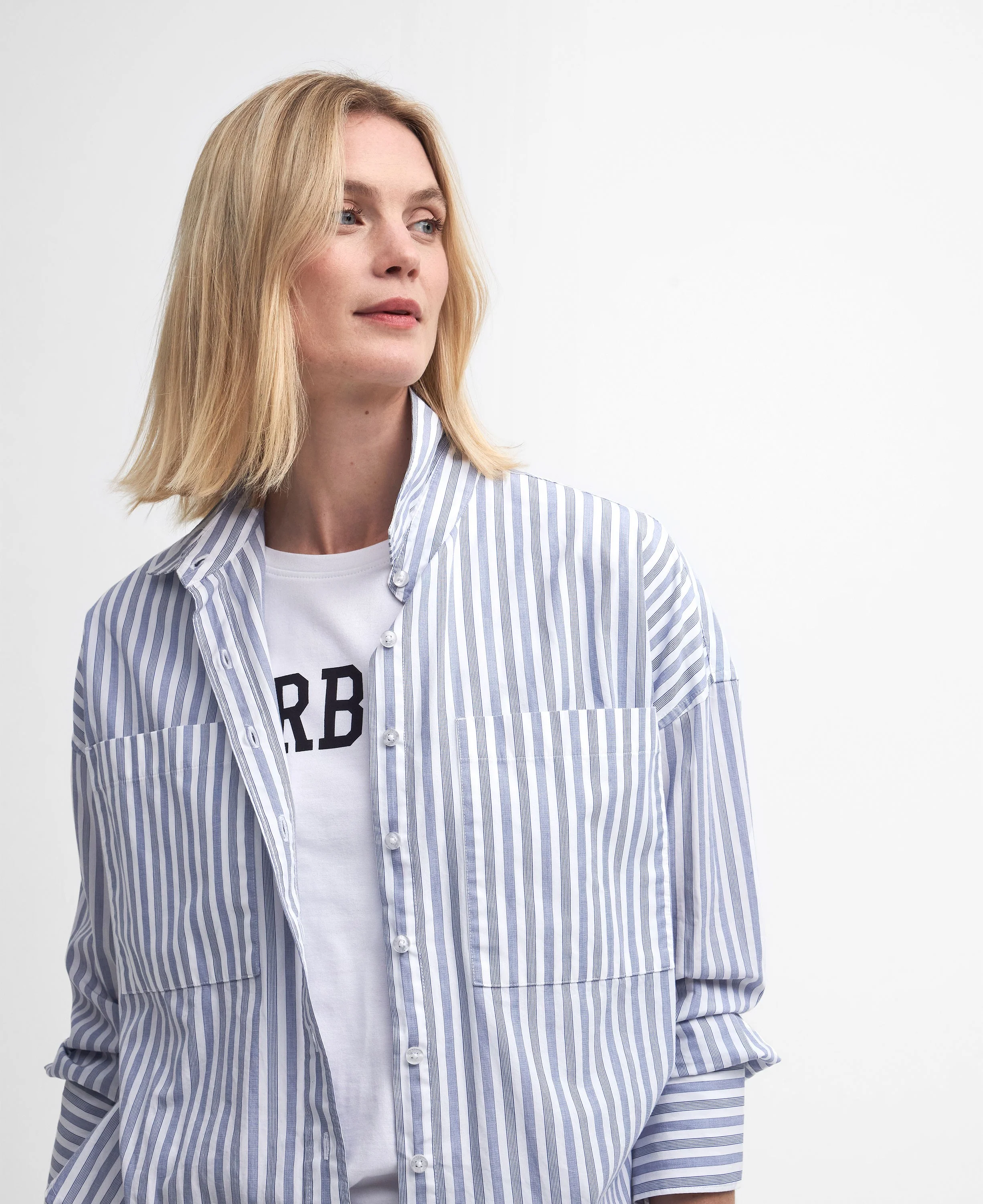 Violetta Shirt - Chambray Stripe - Image 4