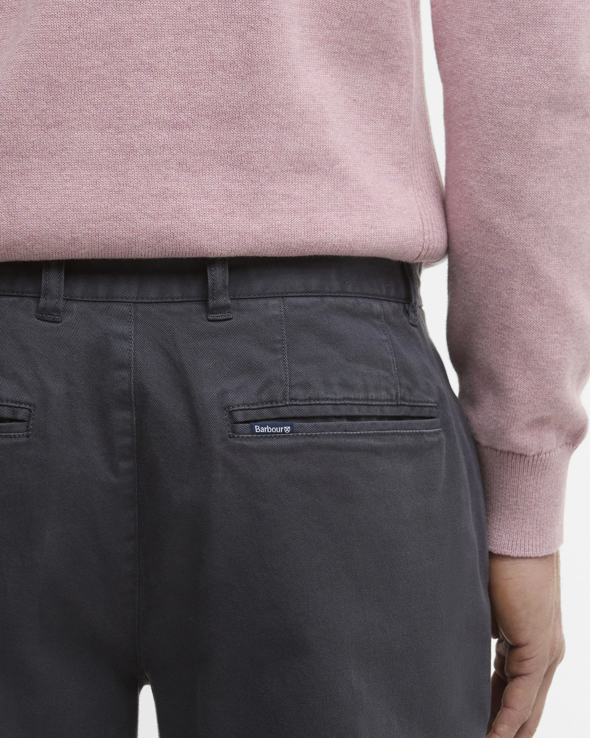 Washed Stretch Twill Tailored Trouser - Washed Navy - Image 5
