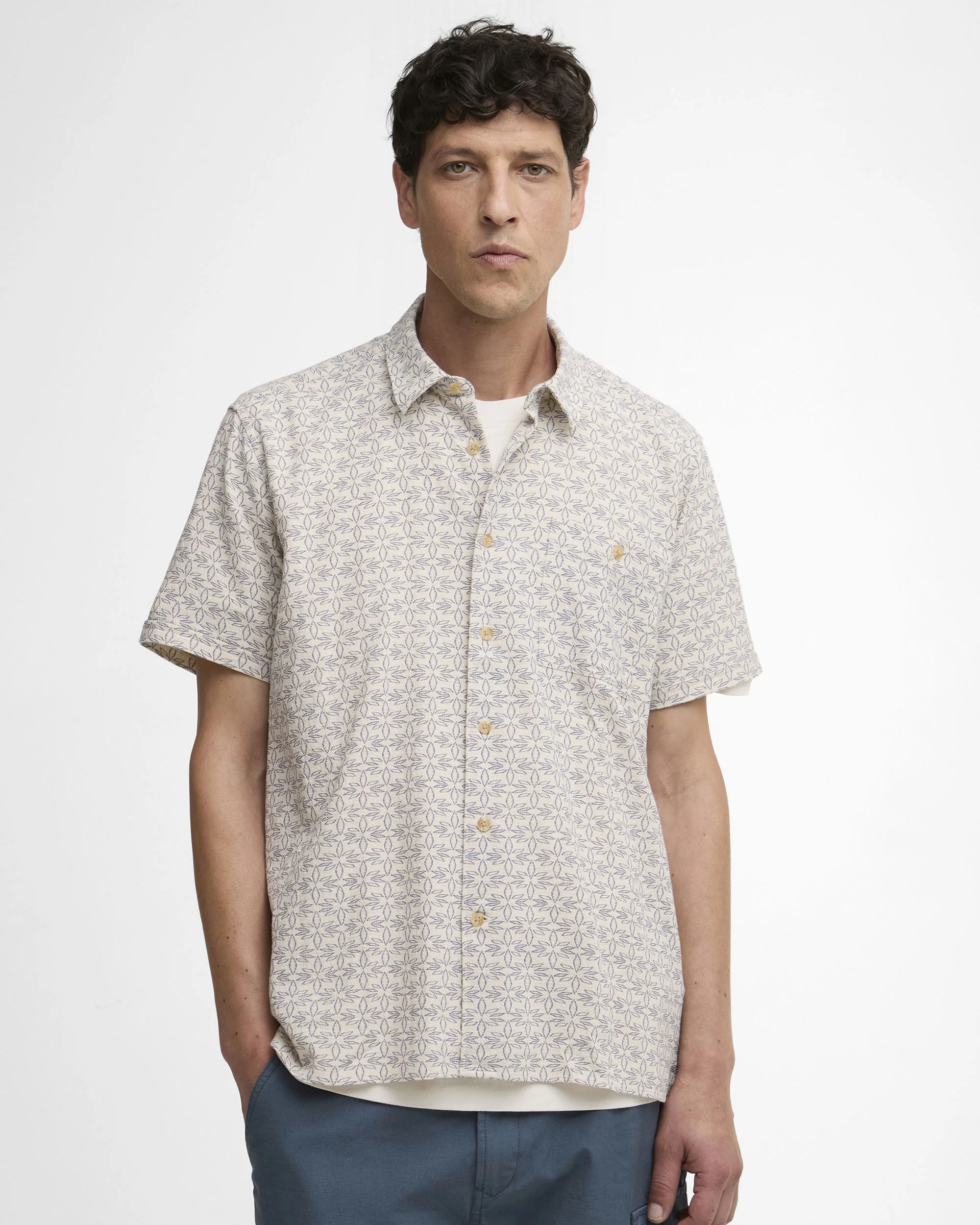 Wildfell Printed S/S Relaxed Shirt - Neutral - Image 2