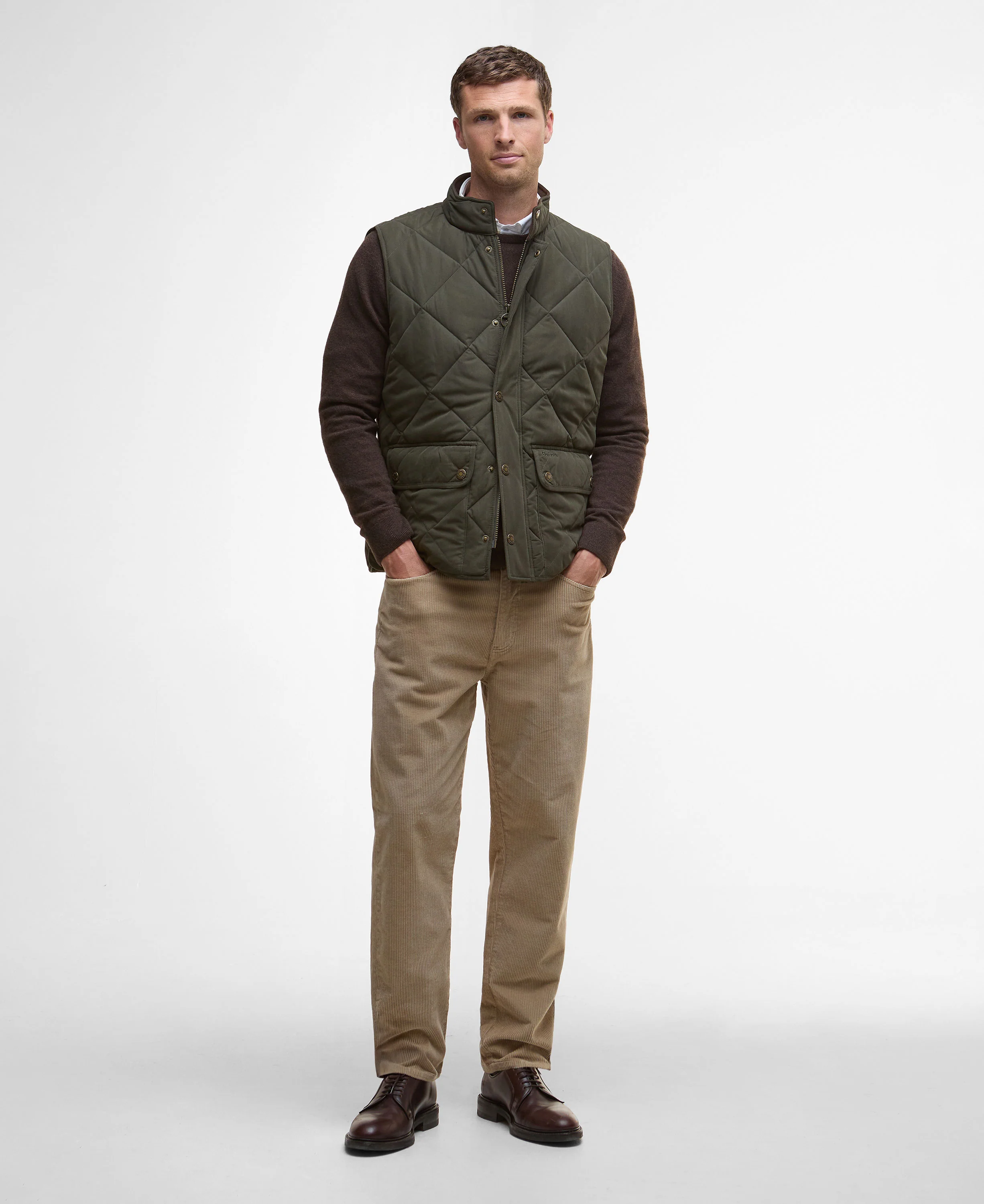 Winter Lowerdale Quilted Gilet - Dark Olive - Image 4