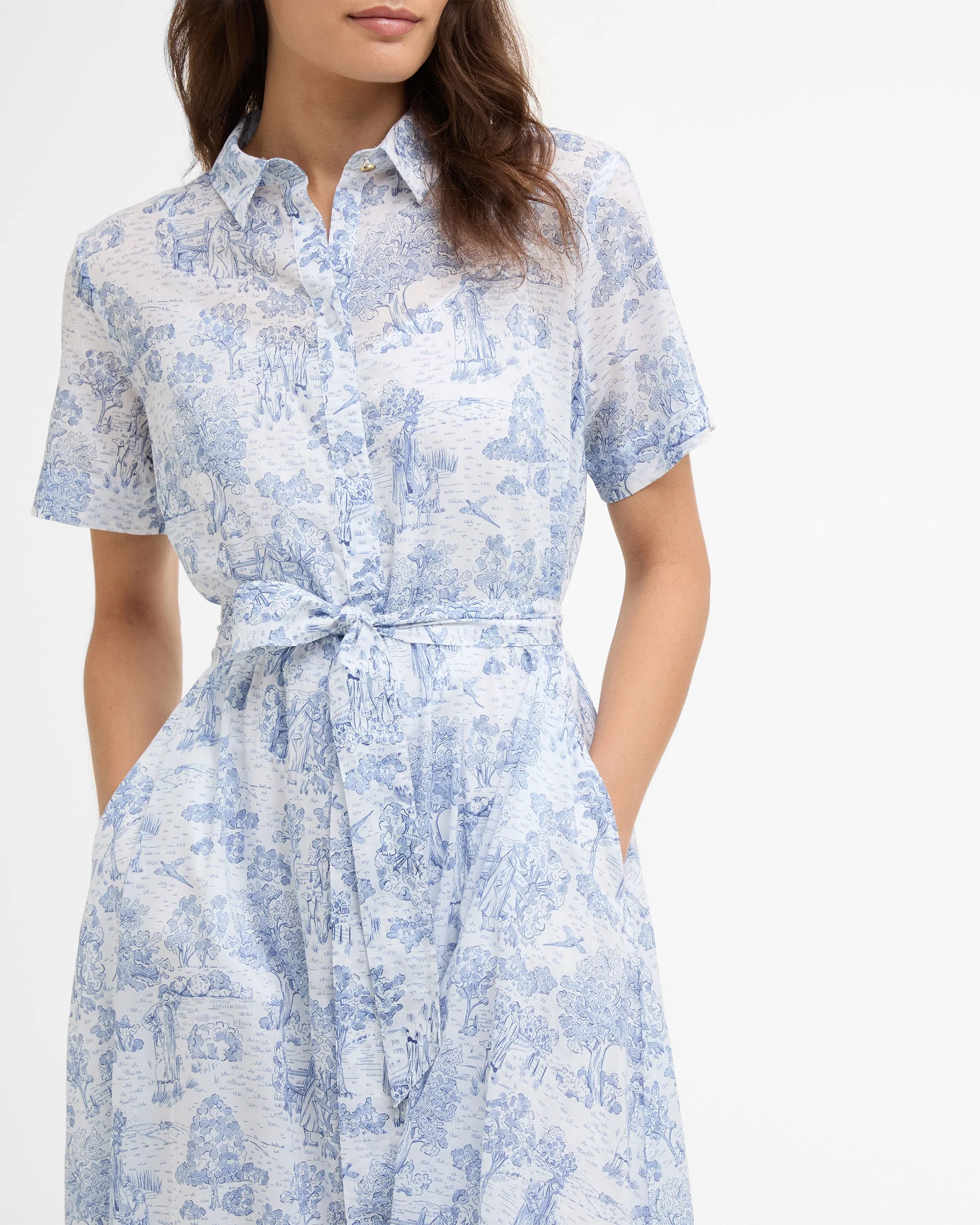 Wisteria Midi Dress - Ink Blue Print - Image 4