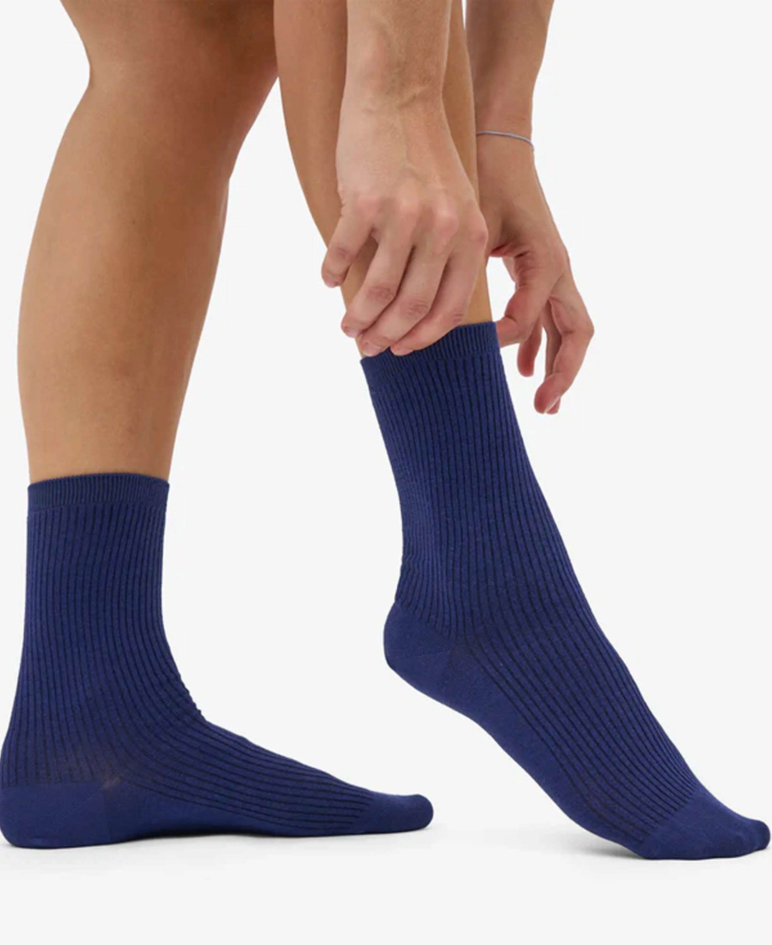 Women Classic Organic Sock - Marine Blue - Image 4