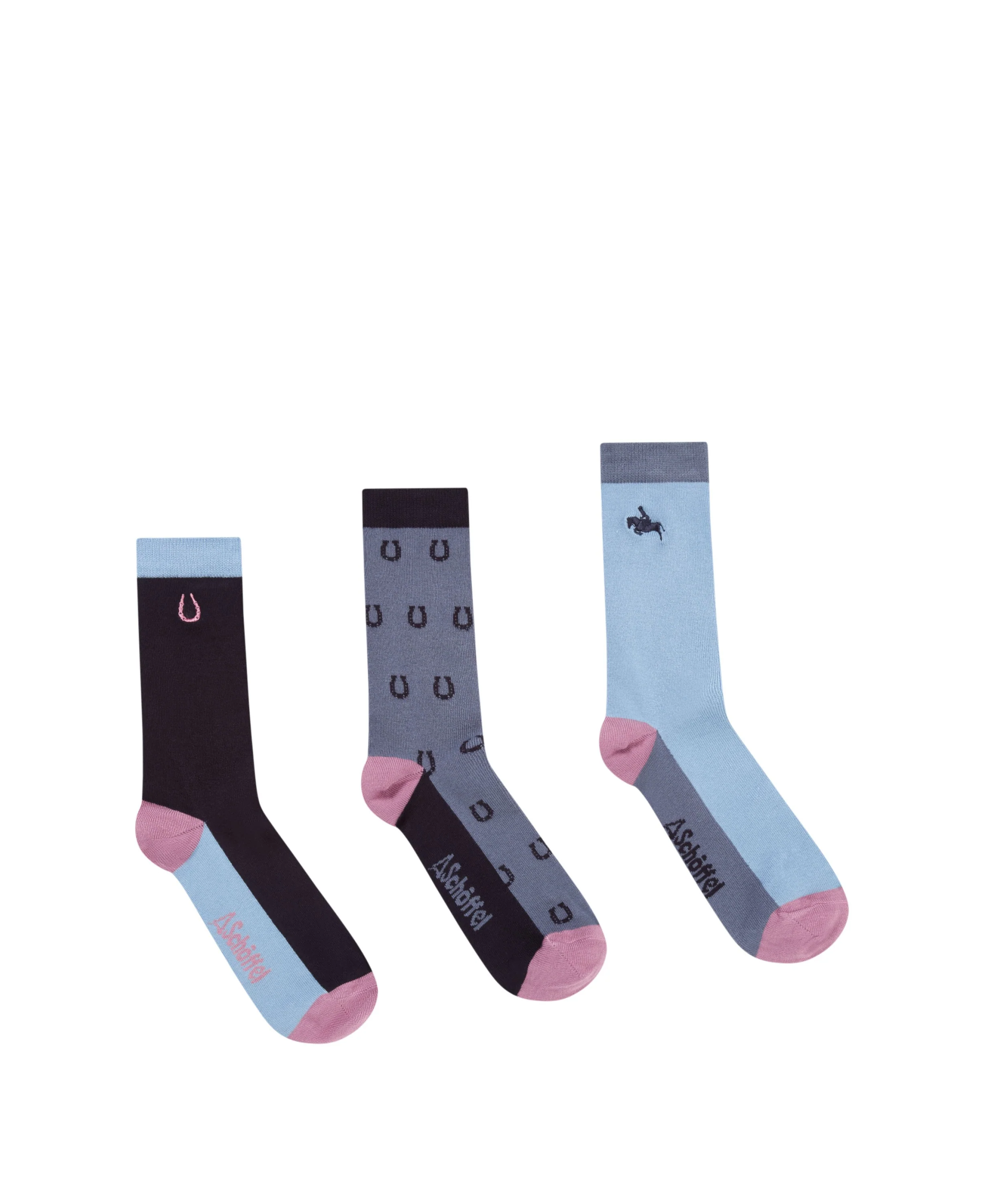 Women's Bamboo Sock (Box Of 3) - Equestrian Mix - Image 2
